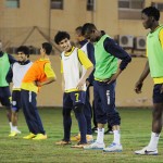 (بالصور) هجر يواصل تدريباته والبياوي يركز على التمارين التكتيكية لمواجهة حطين