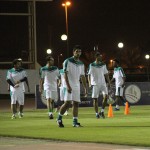 النصر يلاعب المجزل ودياً ولاعبي الفريق الاول يسلمون جماهيرهم بطاقة الداعم‎