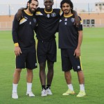 ​خالد القروني يتابع مباراة شباب الوحدة والاتحاد الودية