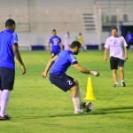 في المران الذي تابعه رئيس النادي الأمير فهد بن خالد وعضو الشرف الأمير فيصل بن خالد
