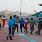 لاعبي وإداريي الخليج يزورون الخضير بعد نجاح العملية