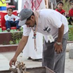 باسم ابو داود يطمئن الرياضيين على سلامة البعثة