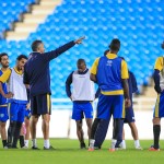 عشاق أُحــد يُقيمون إحتفالاً لفريق كرة القدم للصالات بمناسبة صعوده للدوري للممتاز‎