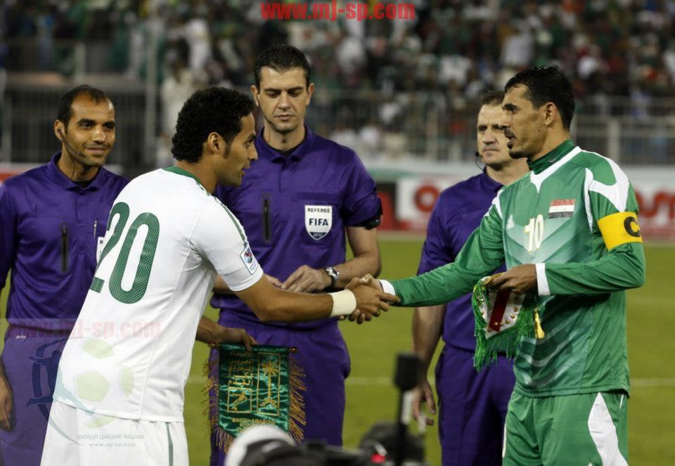 منتخب السعودية والعراق في مواجهة سابقة.