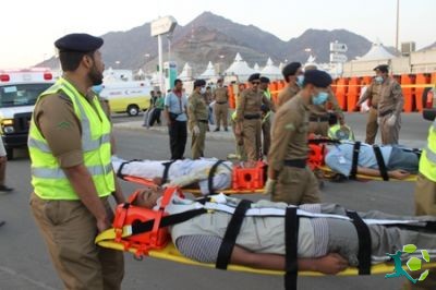رعاية الشباب تنفذ خطة اخلاء وانقاذ  بمنى
