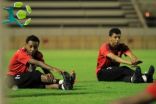 استعدادات الشباب قبل مواجهة الاهلي
