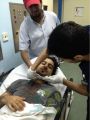 (صور ) بفضل الله نجاة المذيع المميز العرفج من حادث سير