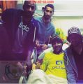 لاعبي أندية النصر والشباب والهلال يقومون بزيارة لسعود حمود