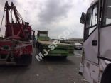 #جدة.. أربع إصابات إثر حادث سير بين باص وشاحنة